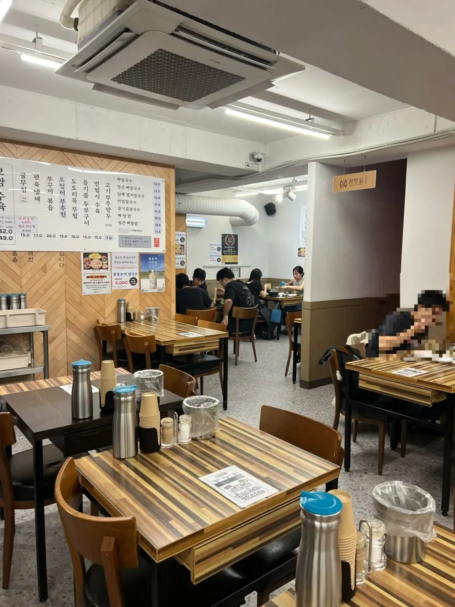 View of table seating inside the restaurant