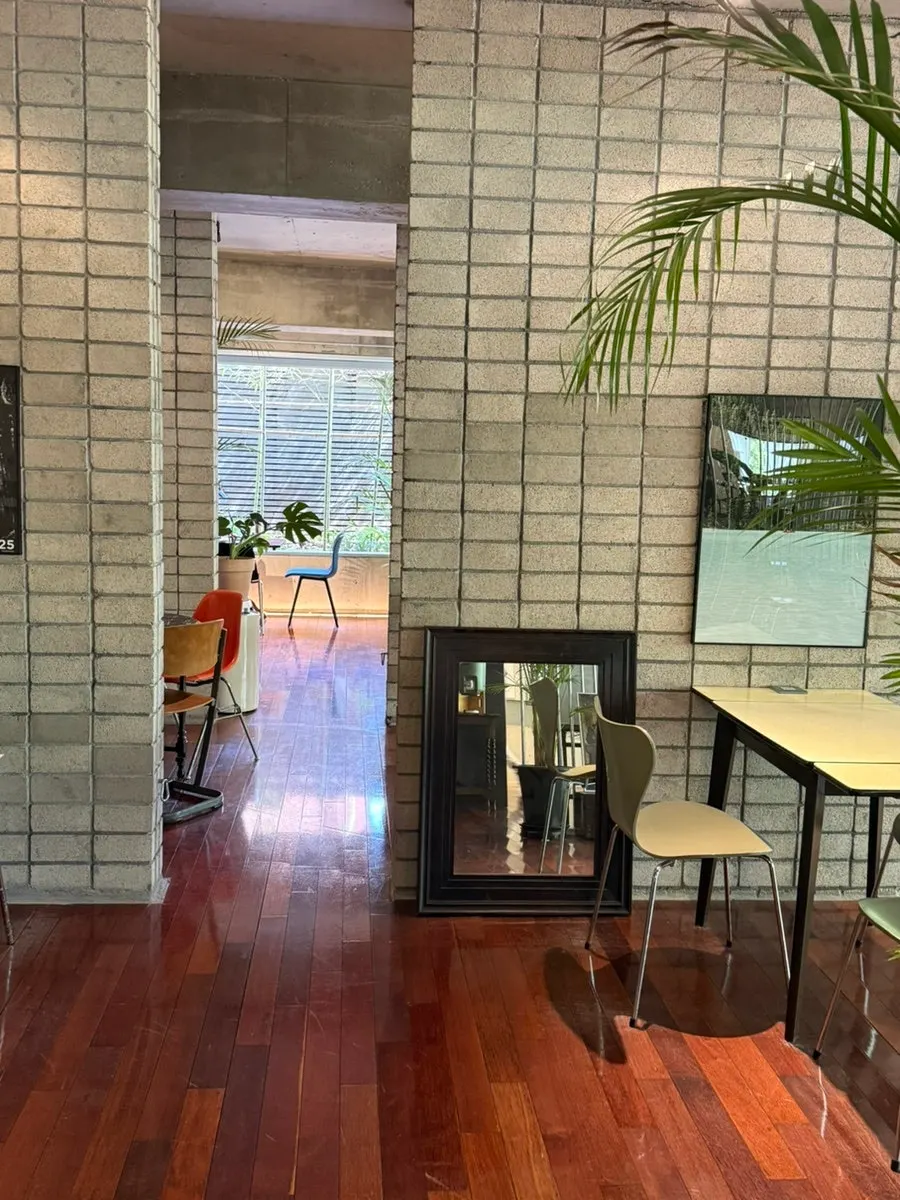 Spacious café interior at Seowon Angil Hapjeong