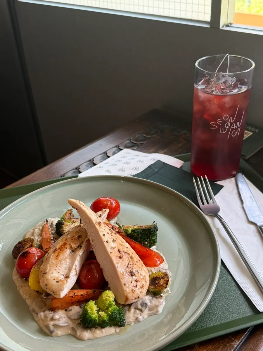 Chicken breast steak brunch