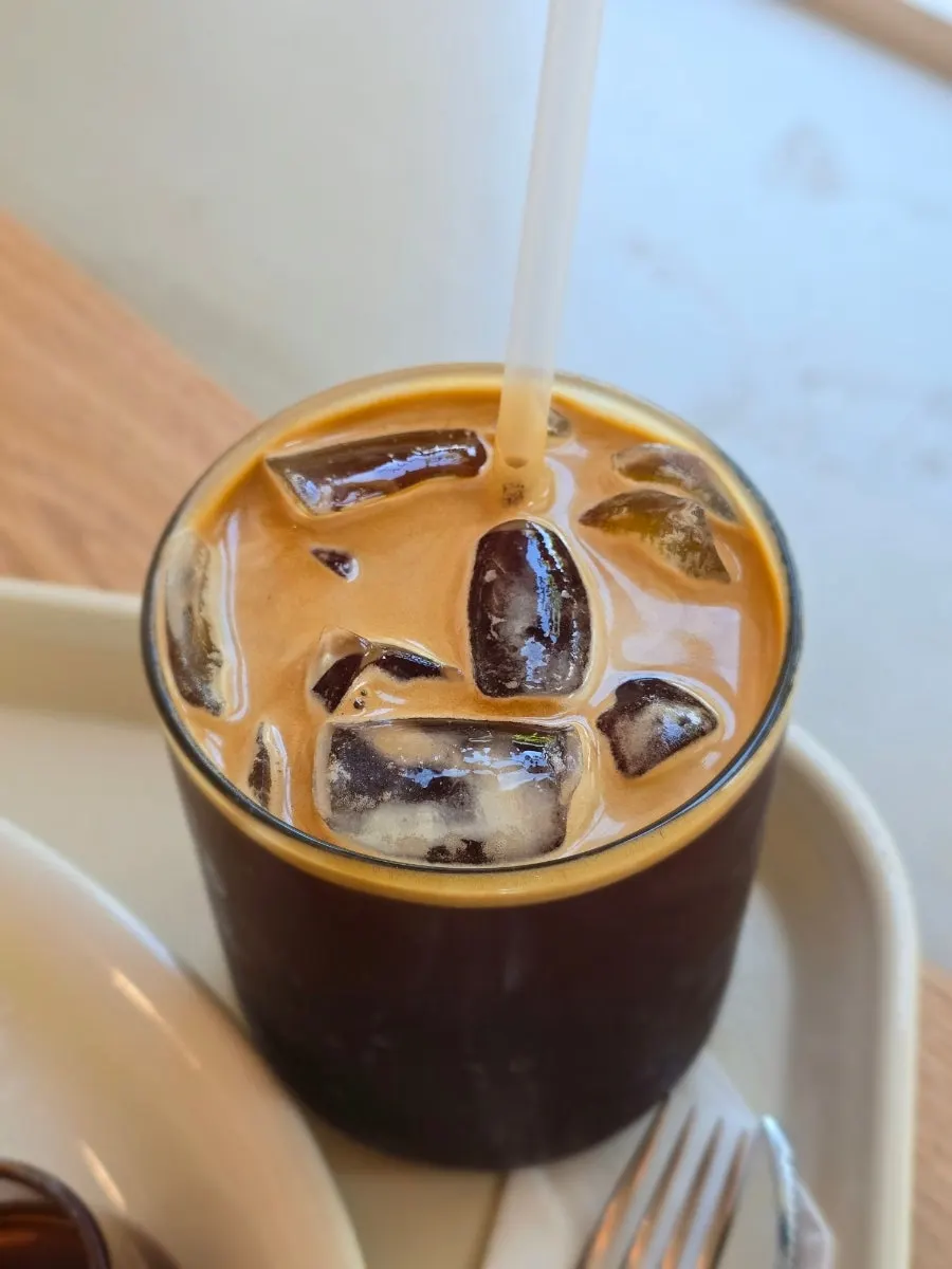 Iced Americano made with nutty coffee beans
