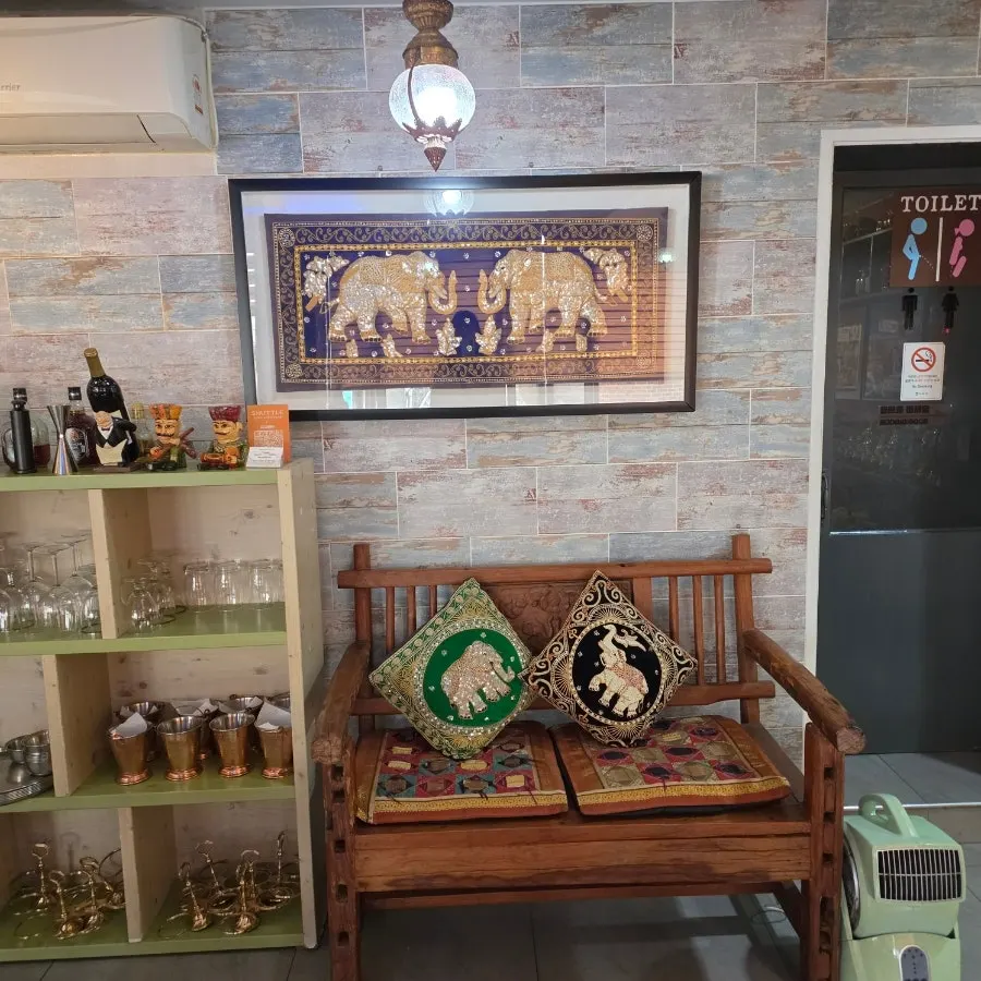 Colorful interior at Deli India