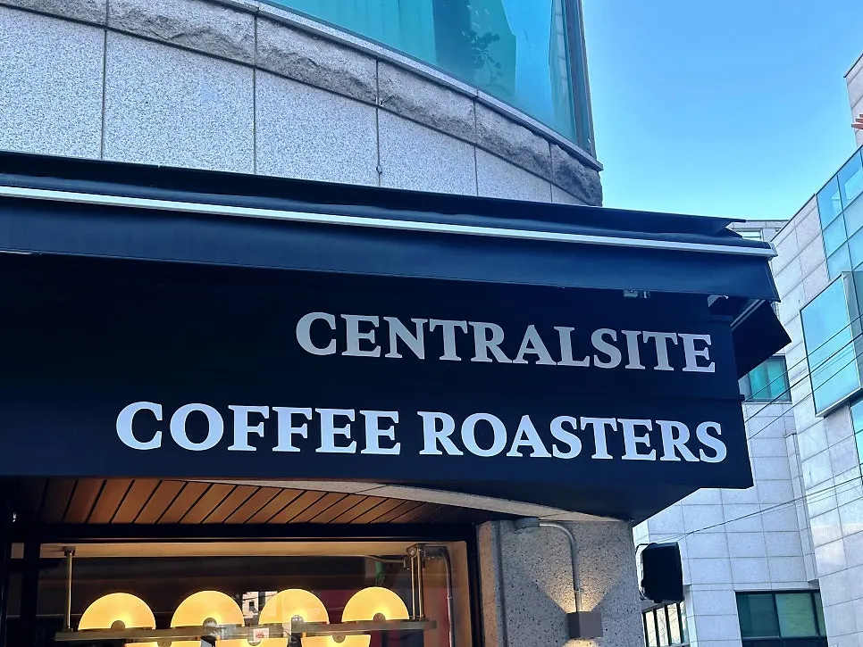 A final cup of coffee from Central Site Hapjeong at the end of the visit