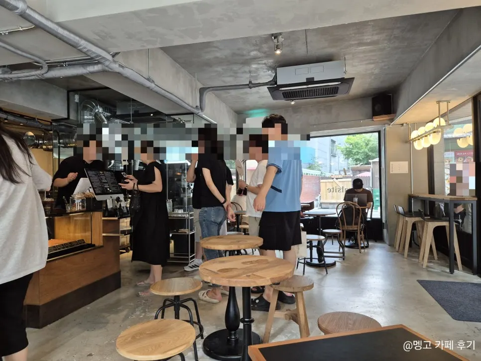 Café interior grown quiet after the crowd thinned out