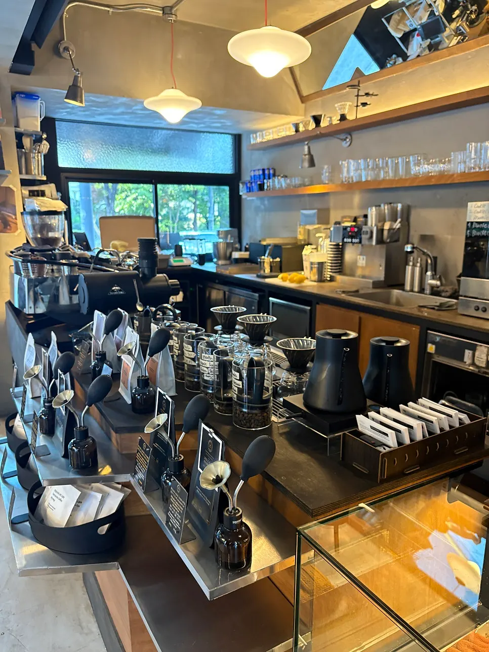 Coffee equipment set on the bar at Central Site Hapjeong