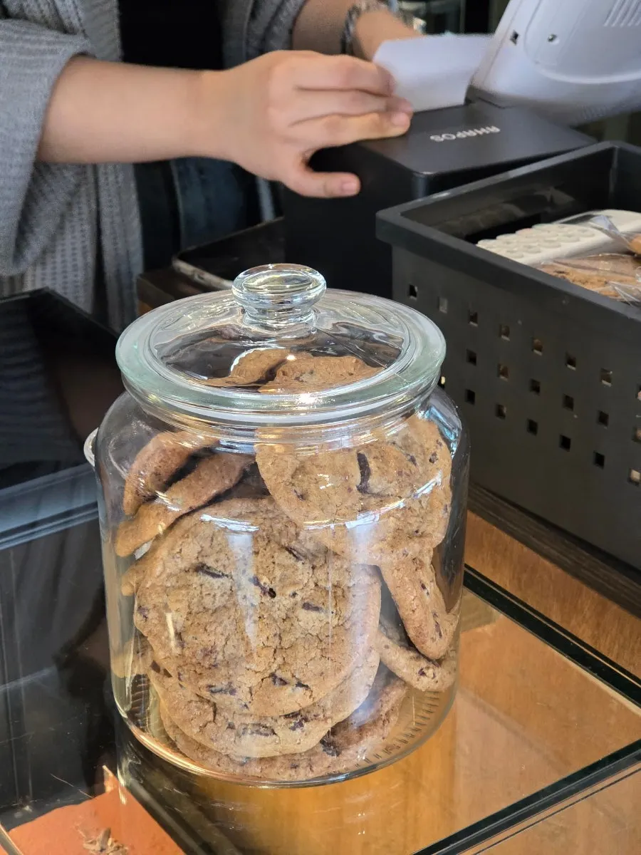 Classic tiramisu and other desserts on display