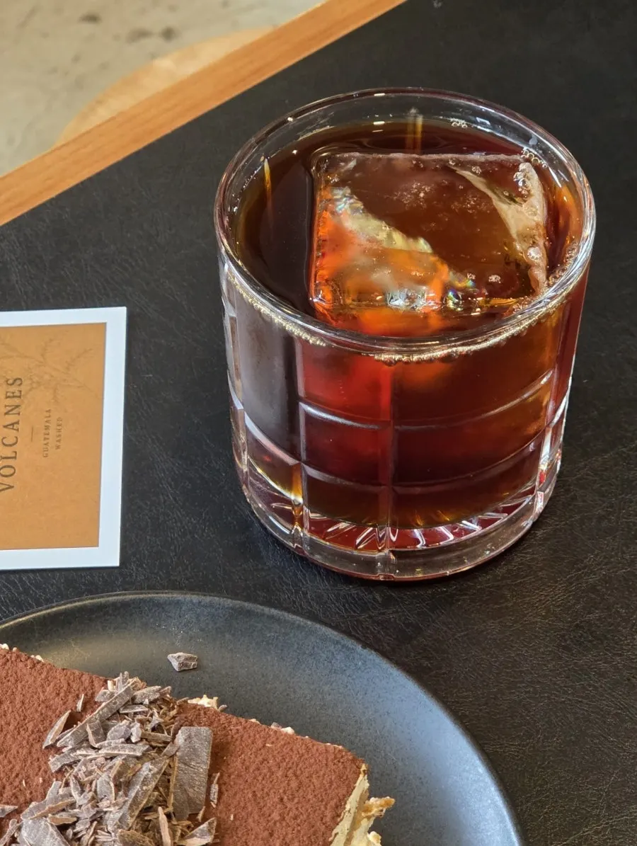 Central Site's hand drip coffee served in a pretty cup