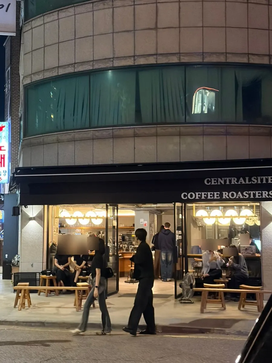 Outdoor bench seating at Central Site Hapjeong