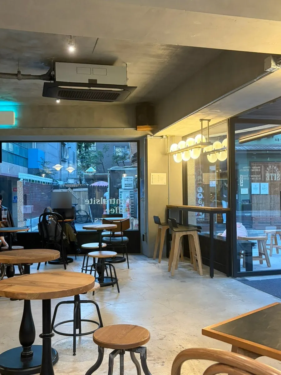 Spacious, comfortable indoor seating at Central Site Hapjeong