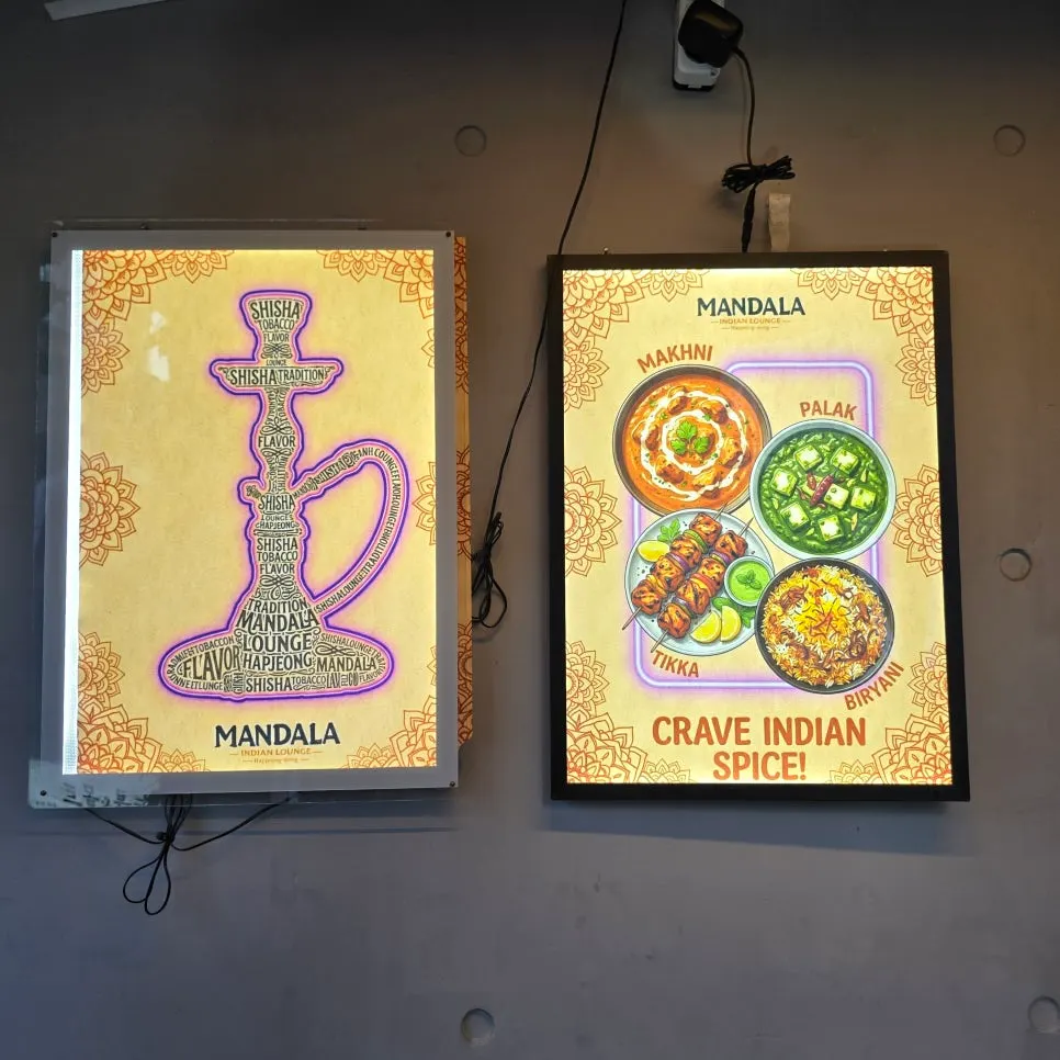 Sign for the restaurant on the 3rd floor