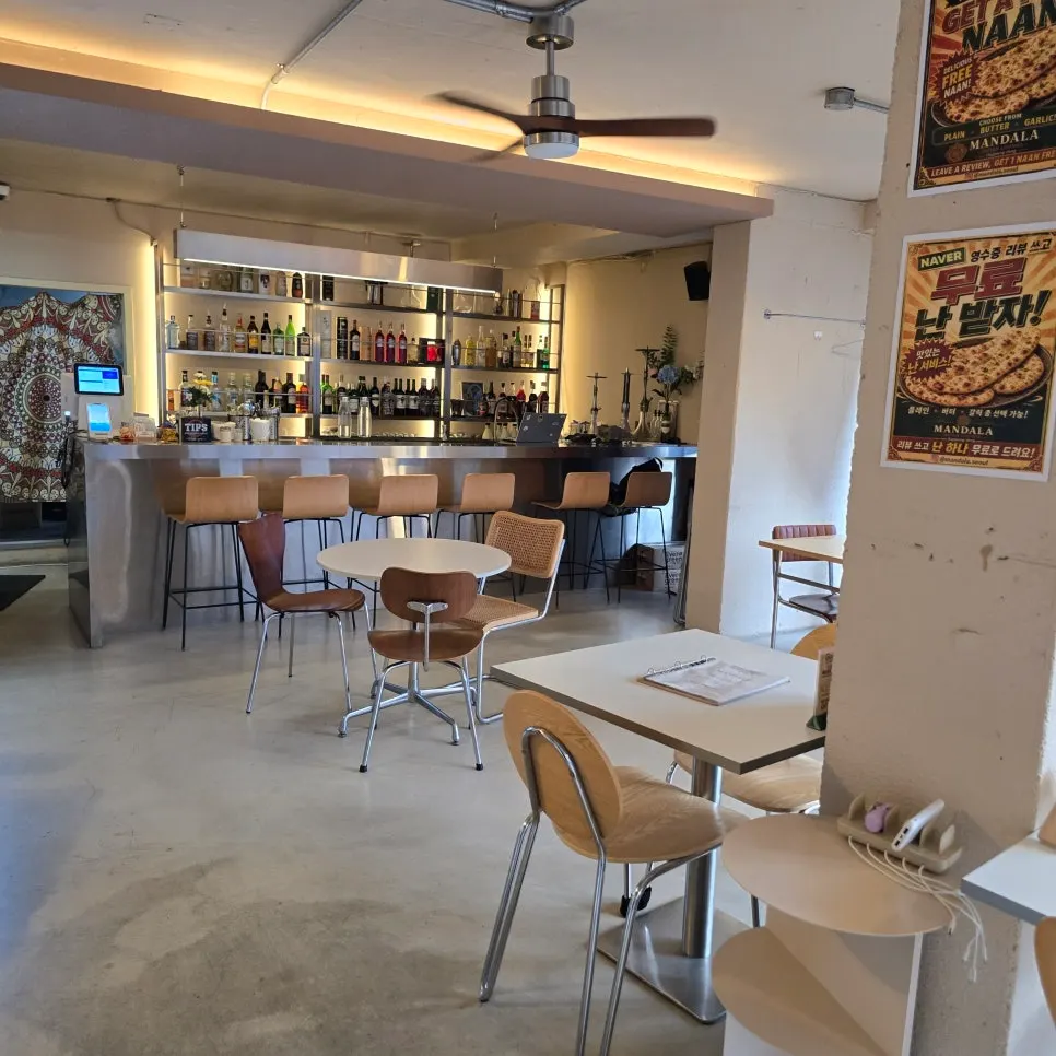 Restaurant entrance with Indian-style décor