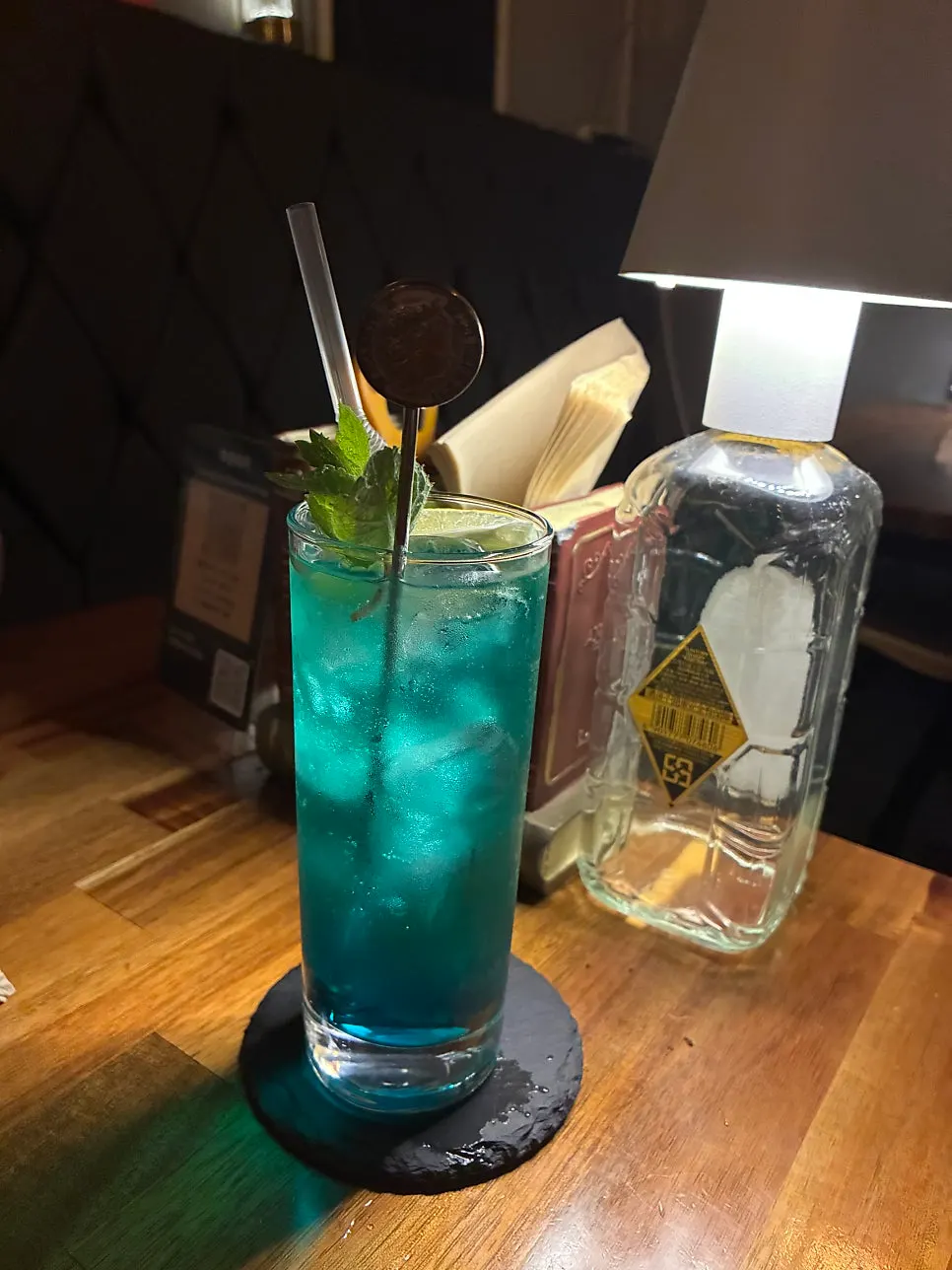 Close-up of a cocktail at Gipeun Sup