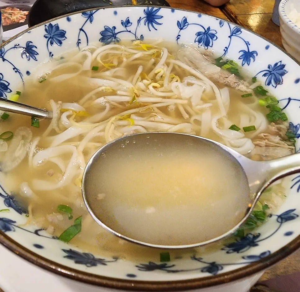 Vietnamese pho with clean broth