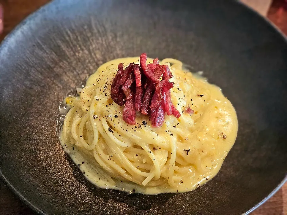 Creamy egg pasta setting