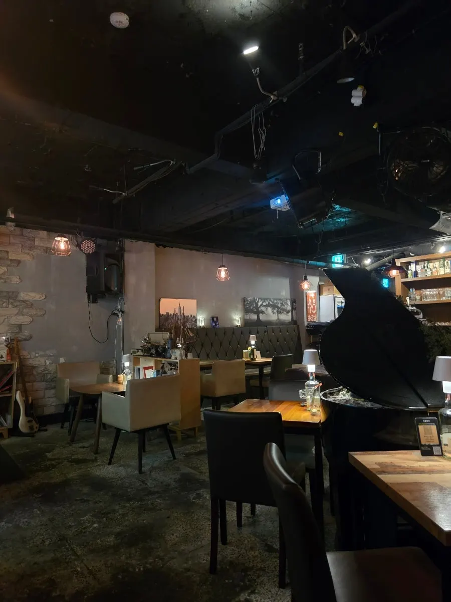 Gipeun Sup's space with a vintage European pub feel