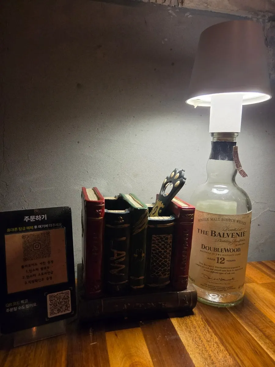 Menu screen showing cocktail alcohol percentages at Gipeun Sup