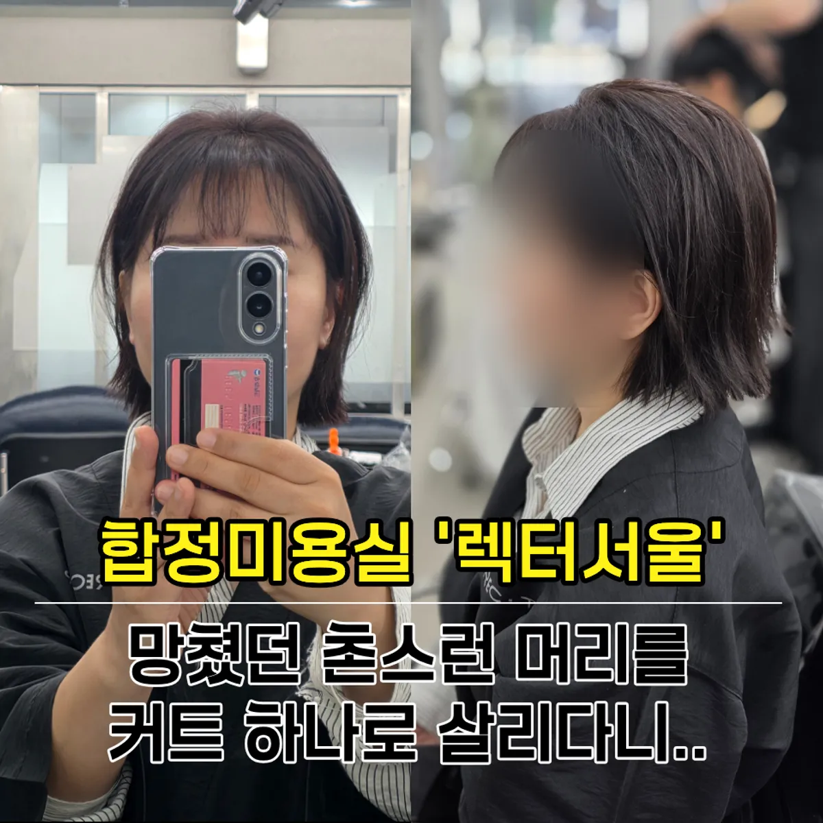 Brown hair style after the dye and cut