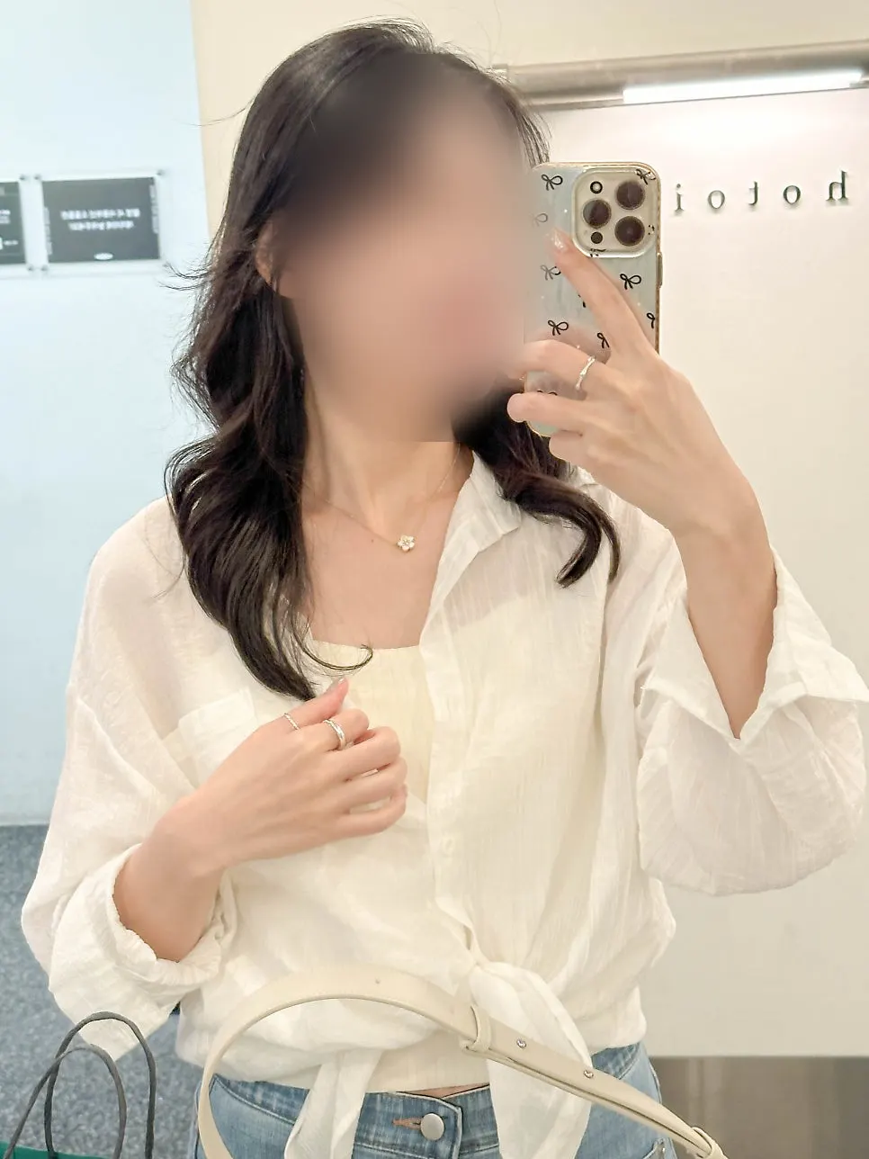 Side view showing a lighter silhouette after the perm