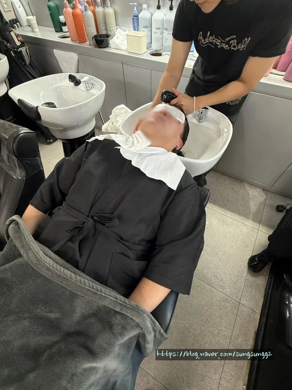 Before photo of the loosened ash perm
