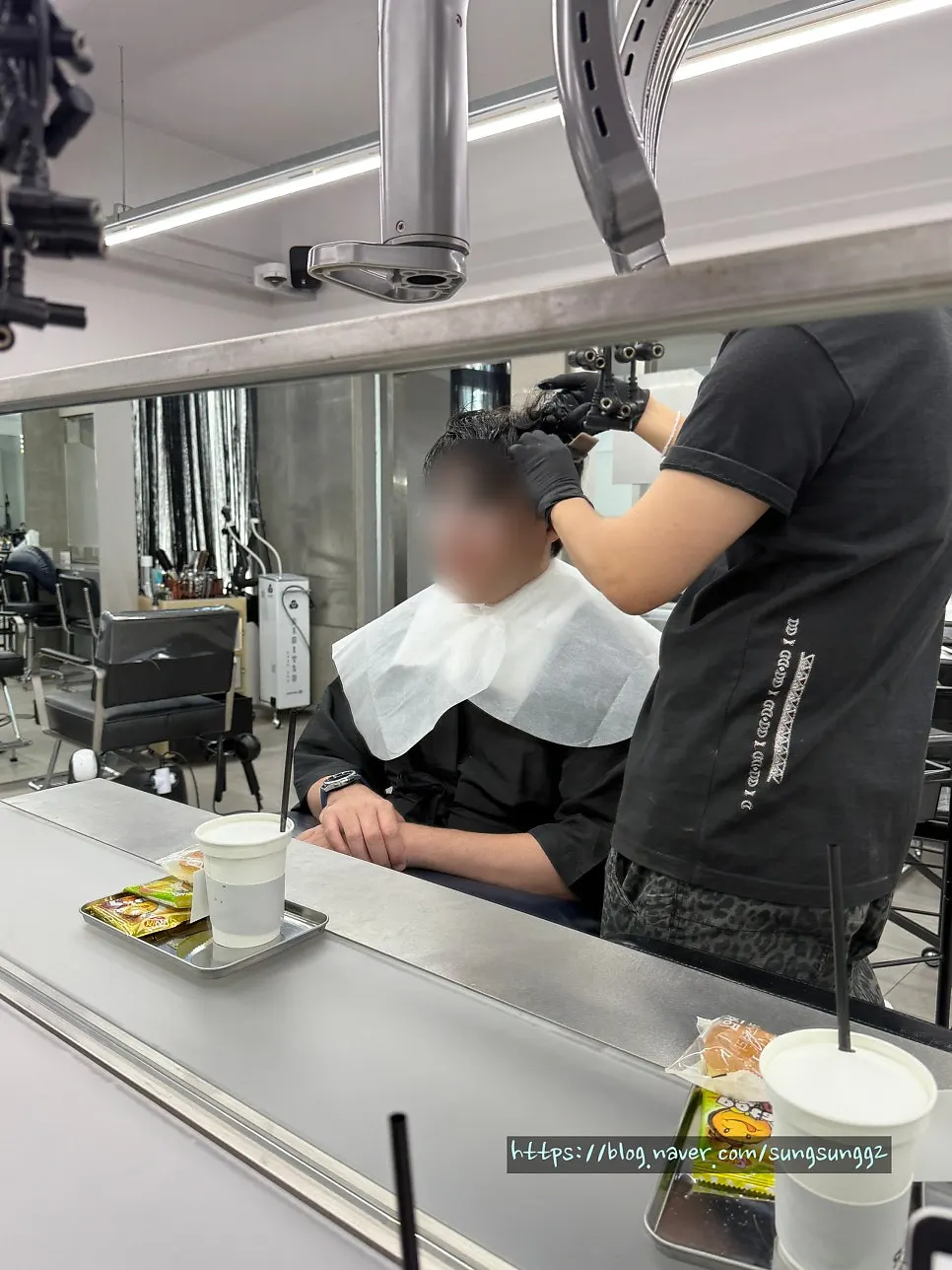 Hair at the final stage of the service