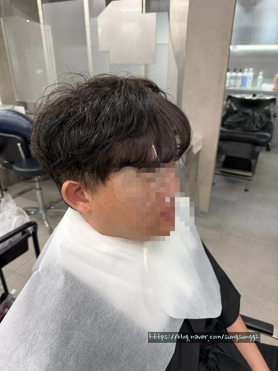After photo of the texture perm following drying and styling