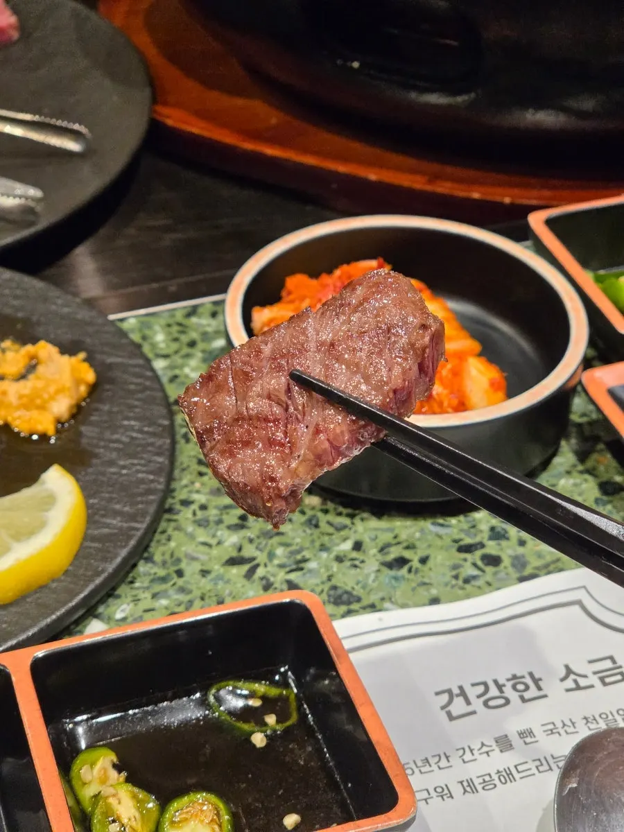 Grilled salchi and chimasal hanwoo