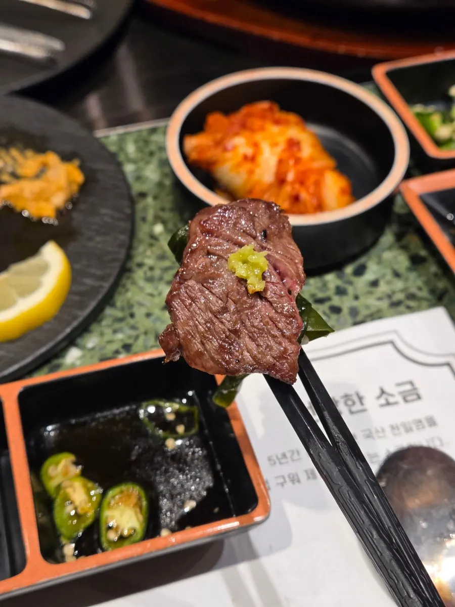 Grilled salchi and chimasal hanwoo