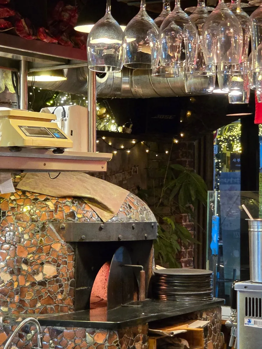 Wood-fired oven made from Italian volcanic rock