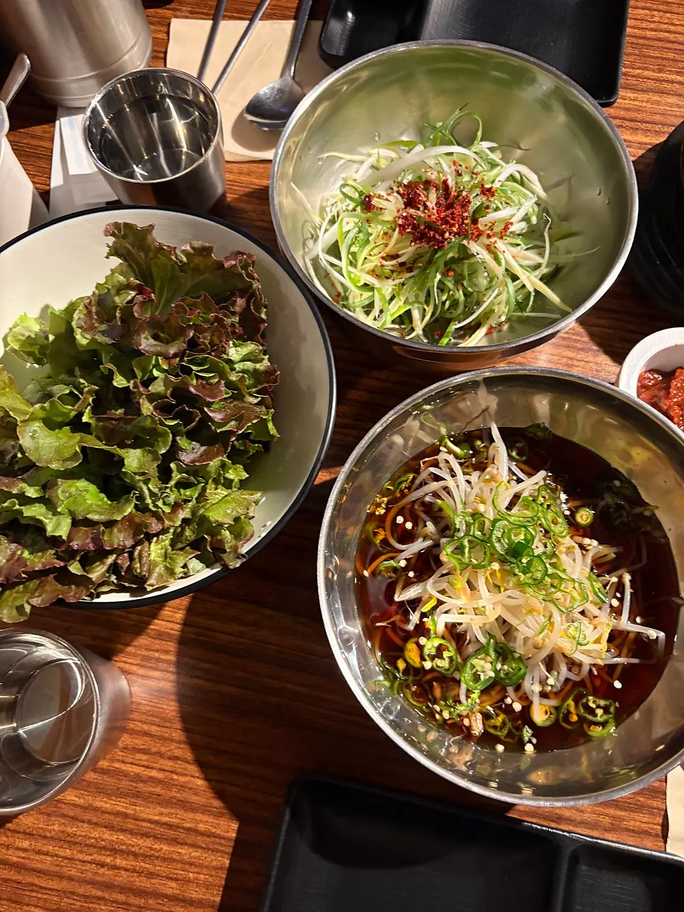 Basic side dishes set on the table
