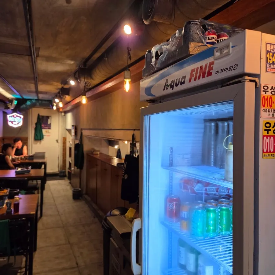 Tidy seating area of the Korean BBQ restaurant