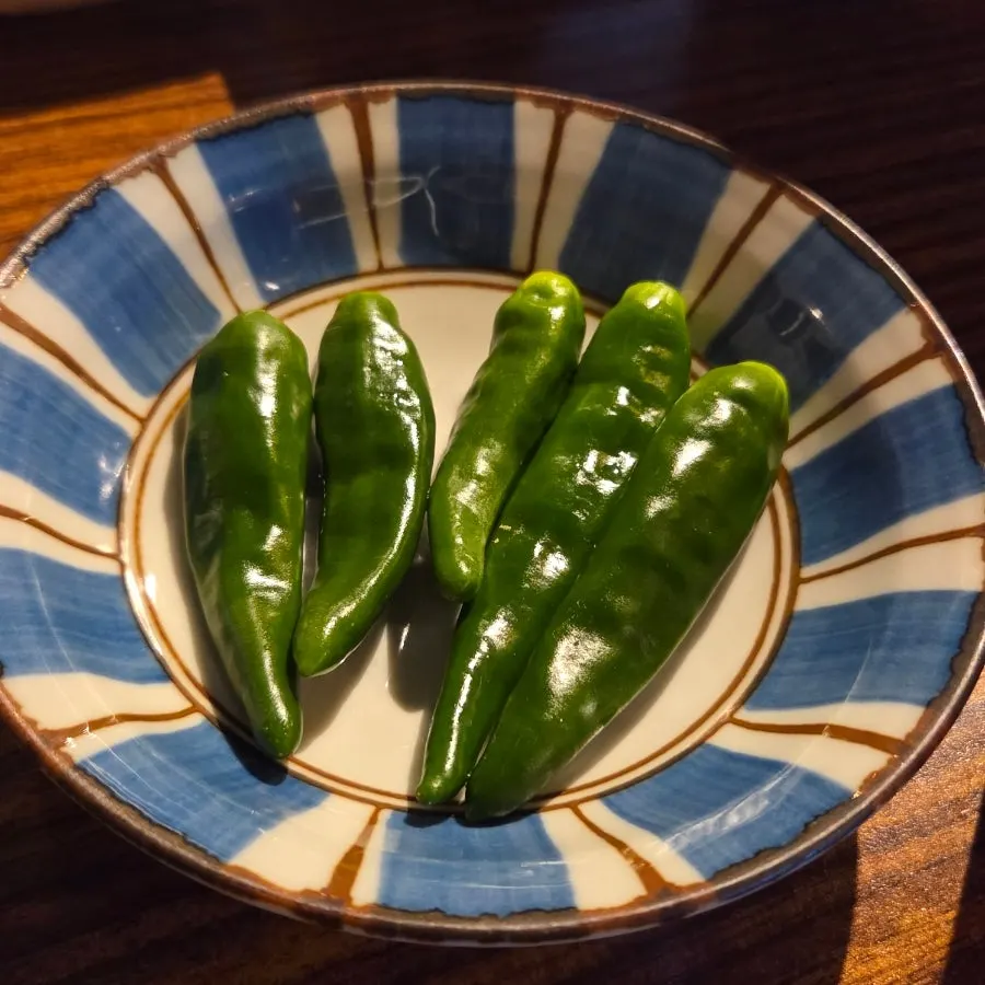 Sesame oil salt dip mixed at the table