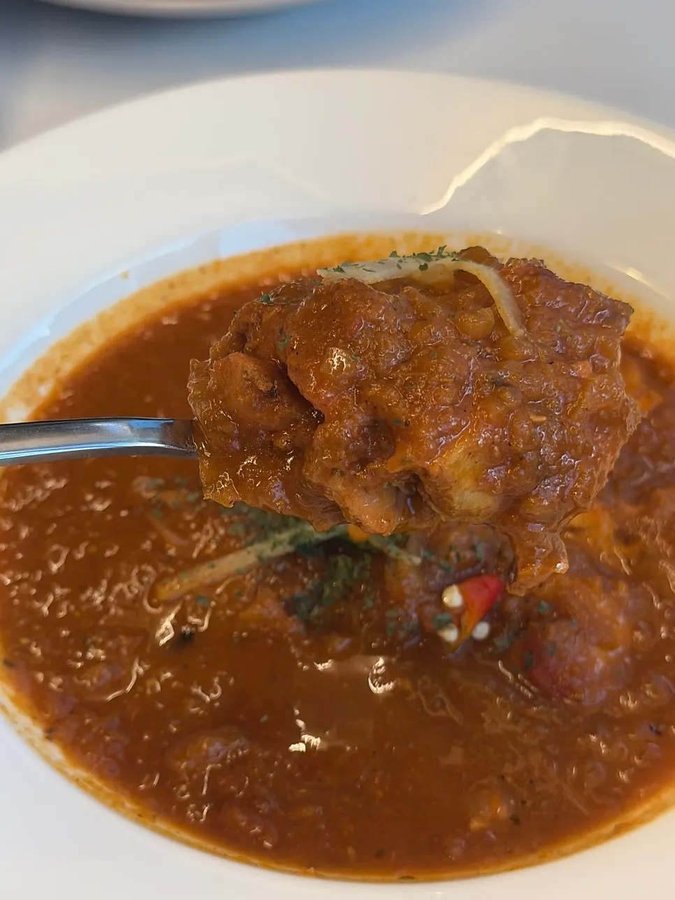 Lamb spinach curry and chicken tikka masala