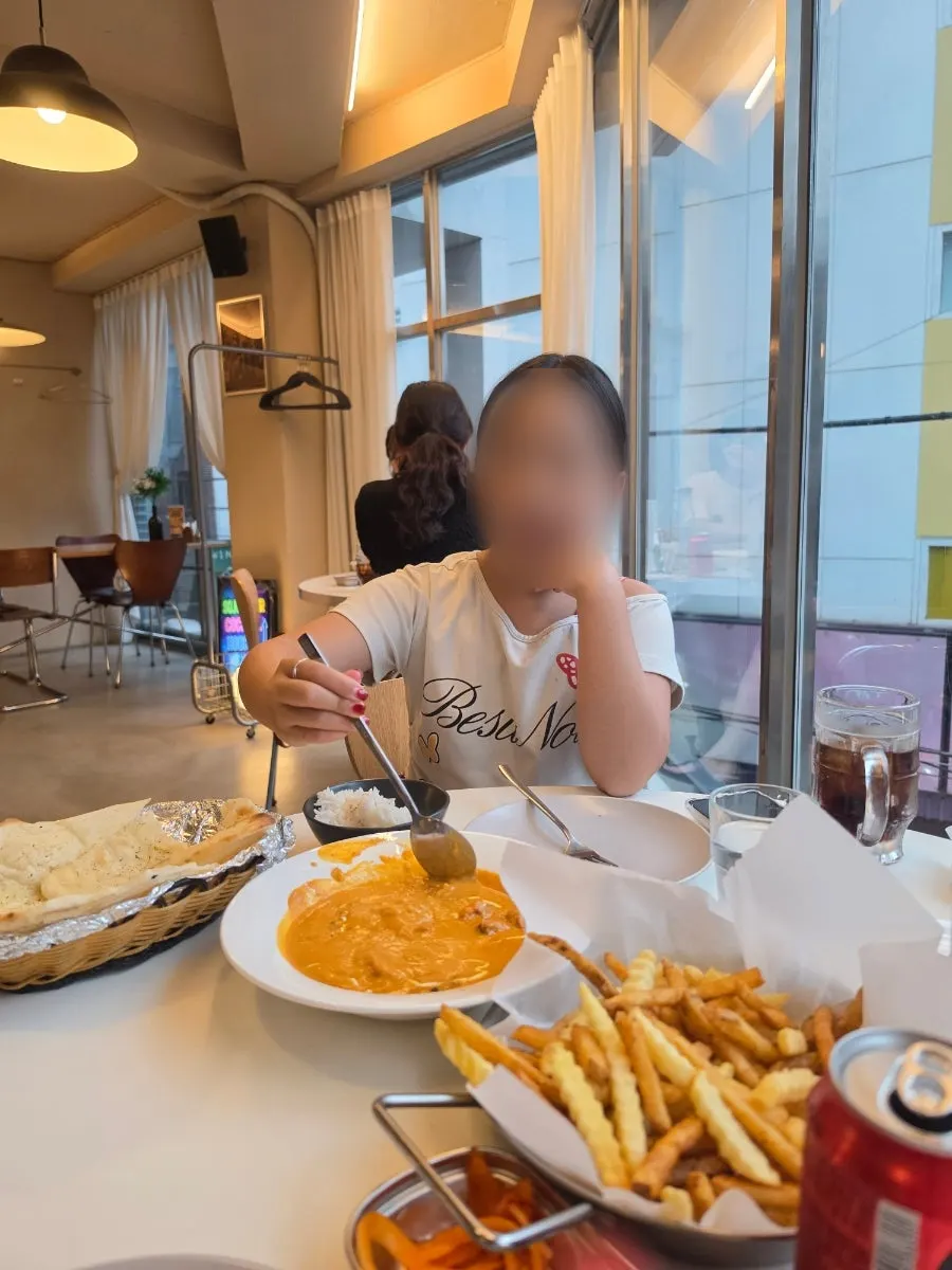 The table at Mandala Indian Lounge after finishing the meal