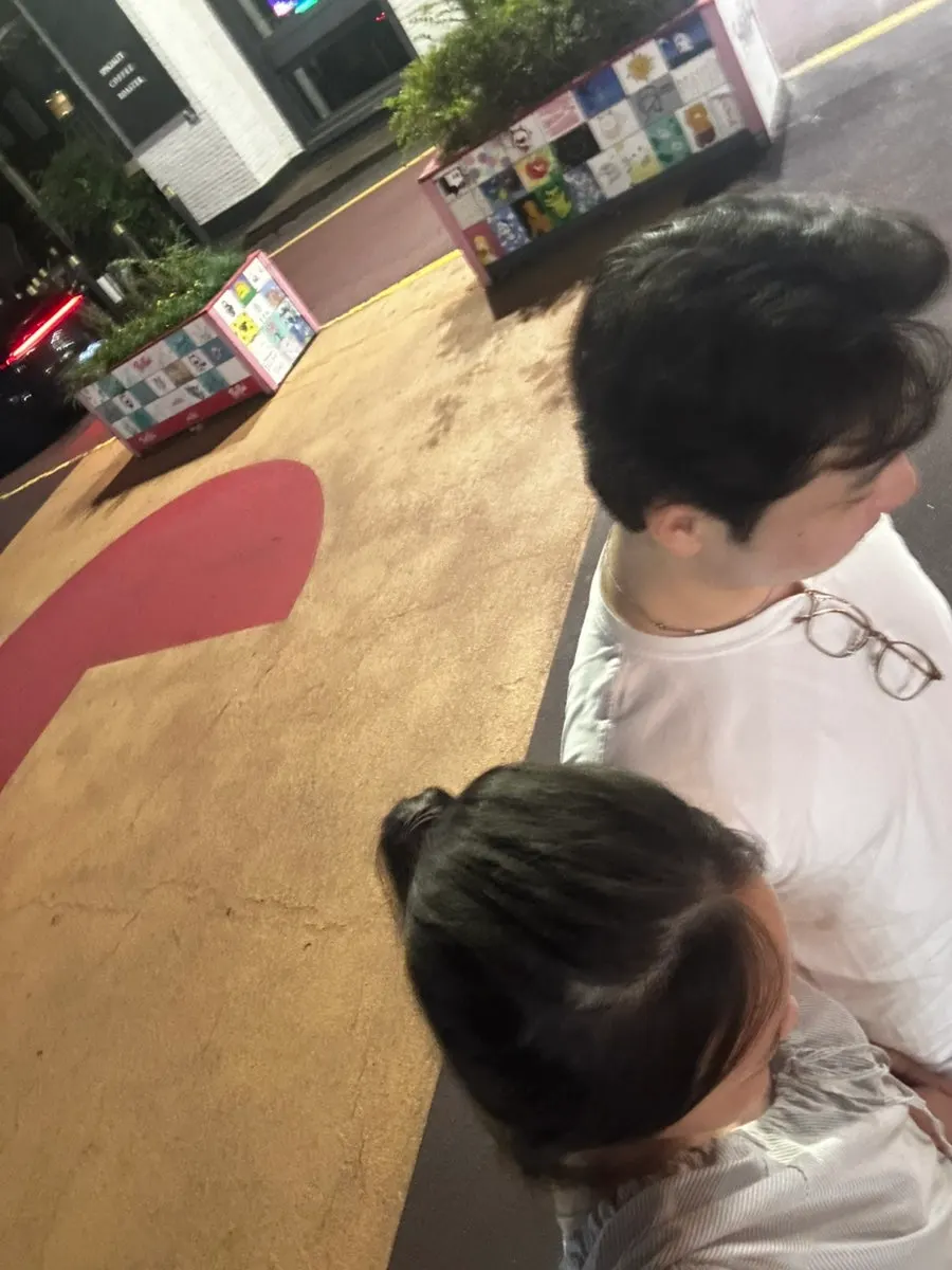 산책 후 항공샷