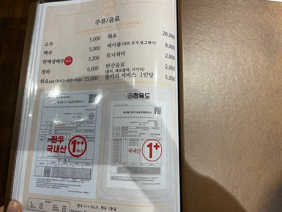 Menu board with meal kit information
