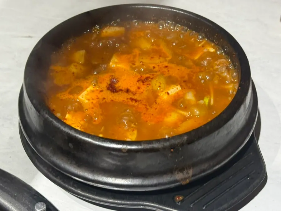 Hanwoo doenjang rice bowl received as a free item