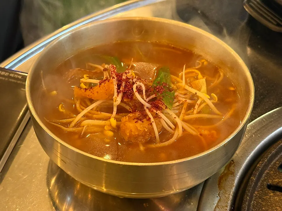 Hangover ramen with dried pollack and bean sprouts