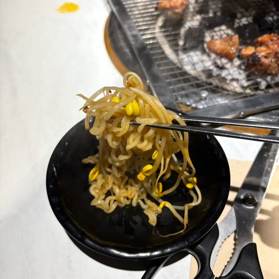 Spicy ramen ordered to finish the meal