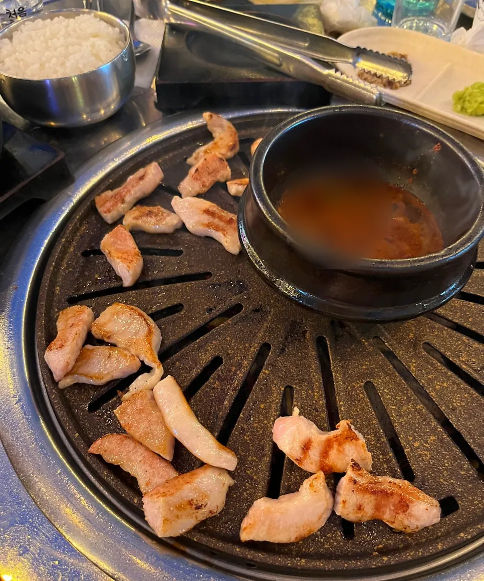 Two additional servings of Jeongyukdo's pork jowl