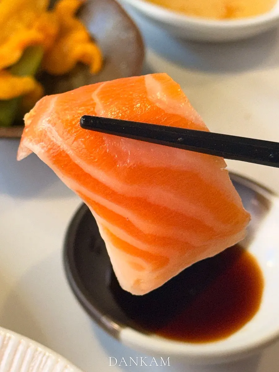 White fish with wasabi