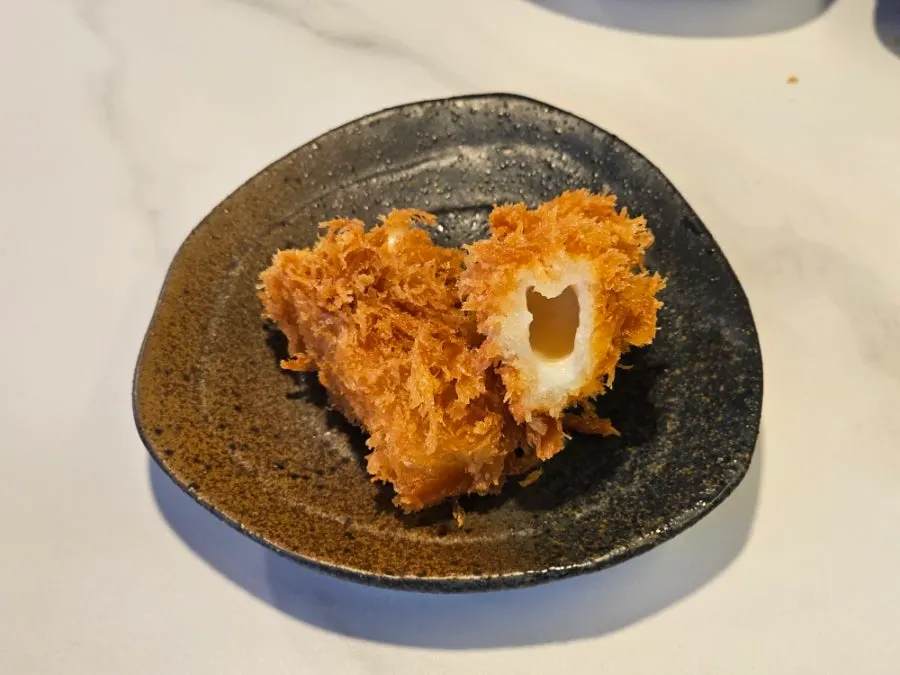 Cheese fries served with honey