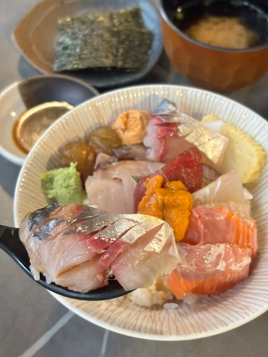 Remaining sashimi from the kaisendon
