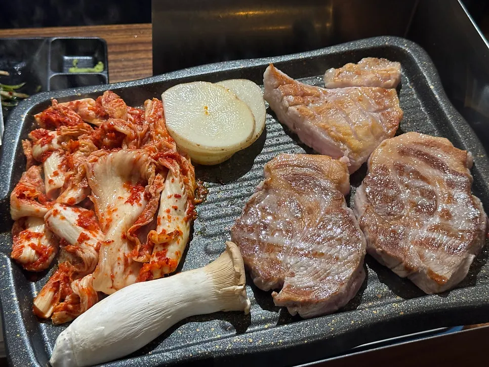 Hearty spread of meat and side dishes