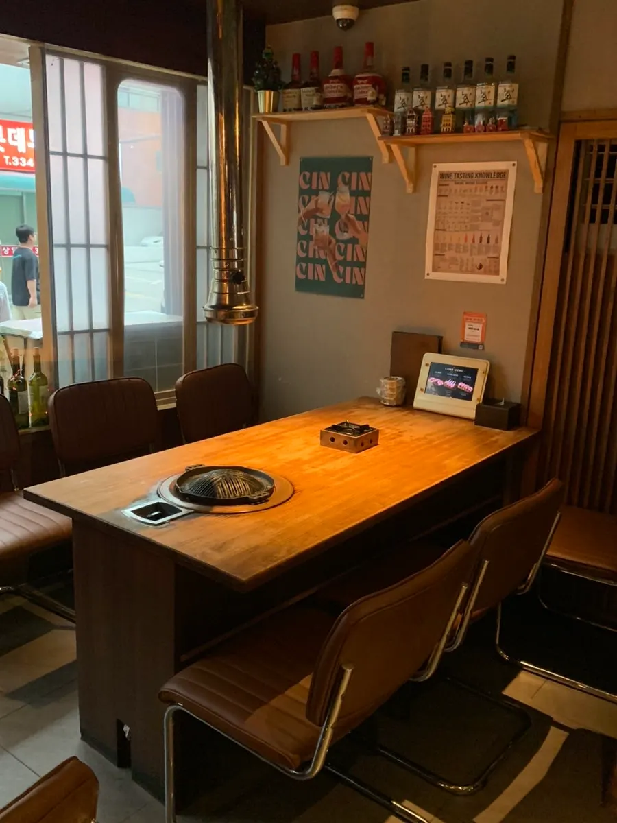View of the interior seating at Gukjeyangsik
