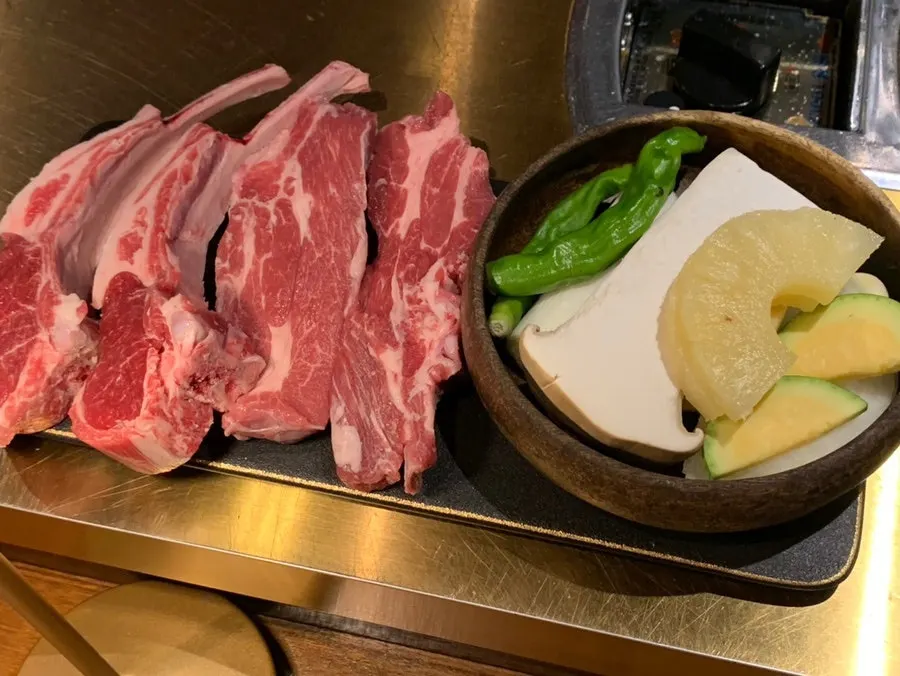 Raw French rack and shoulder rack lamb from the 2-person premium set