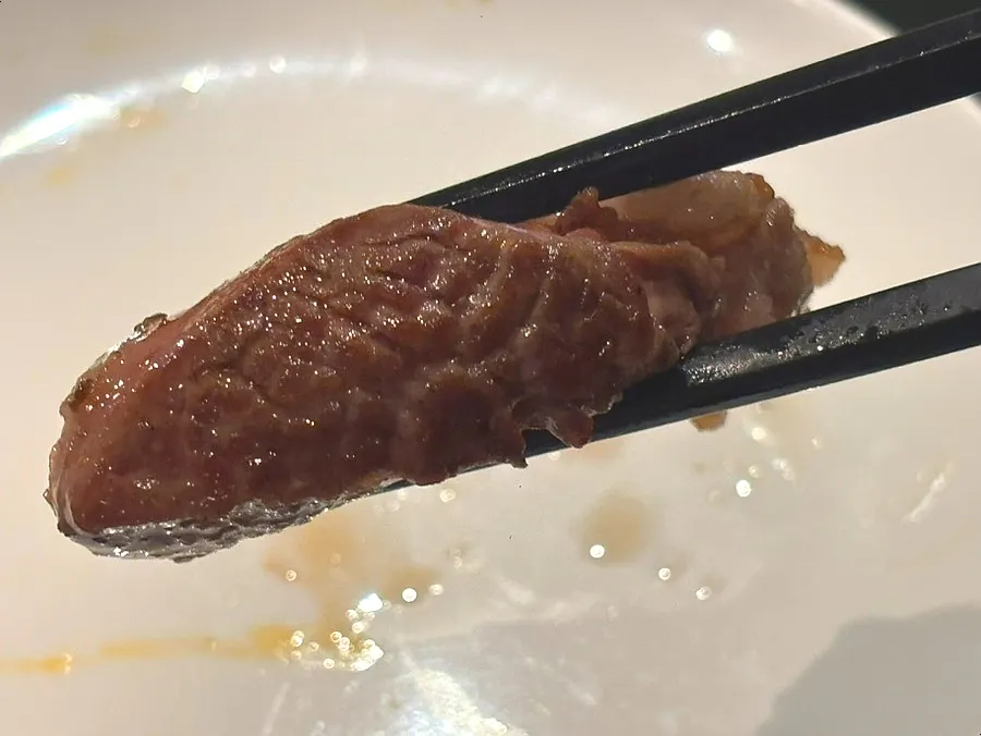 Cross-section of a golden-brown grilled lamb chop