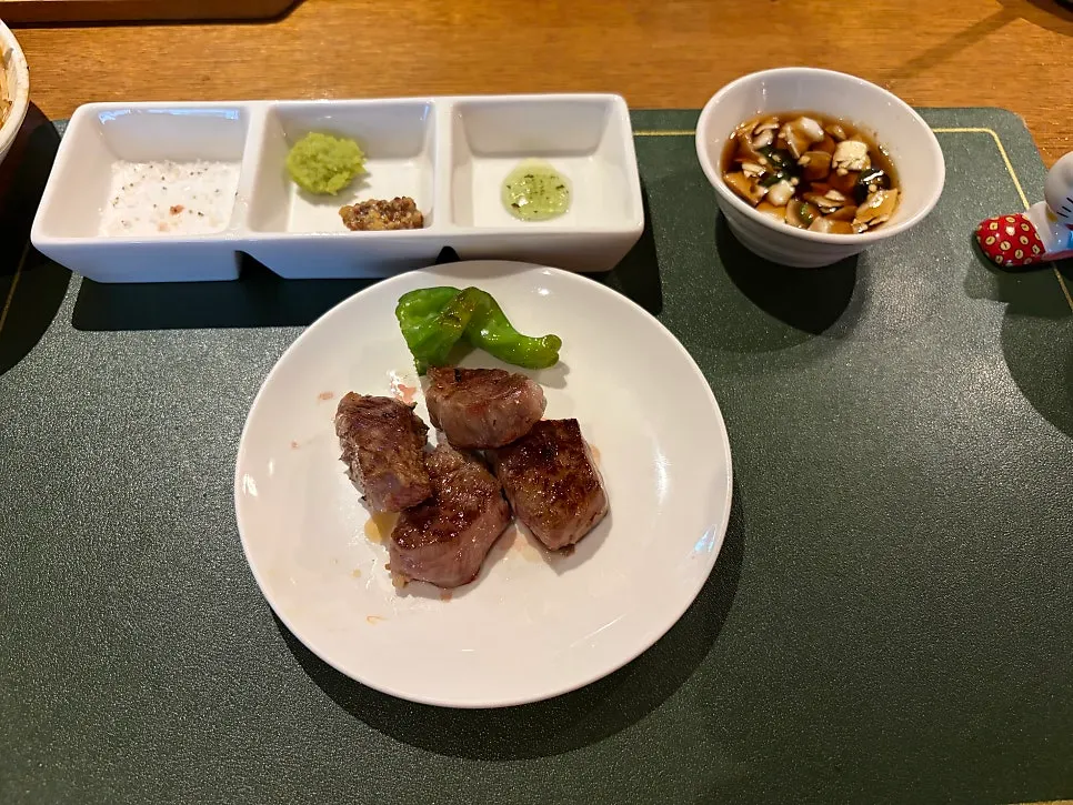 Maldon salt, wholegrain mustard, and other sauces