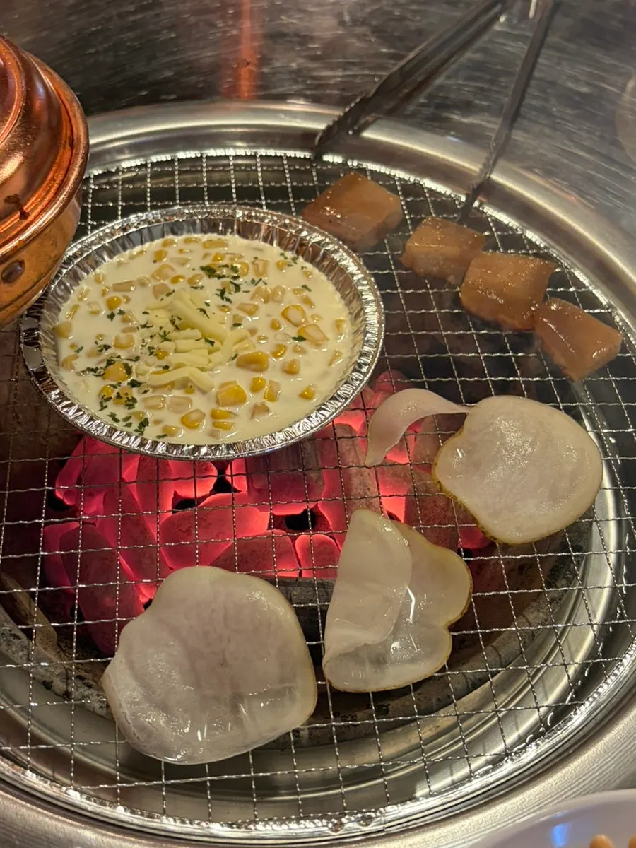 Charcoal grill set up on the table