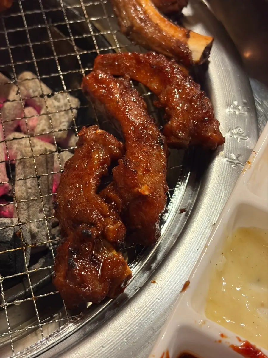 Close-up of spicy marinated jjokgalbi