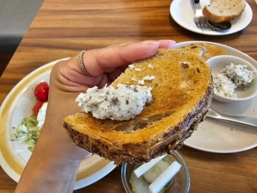 Plate of truffle-scented spread