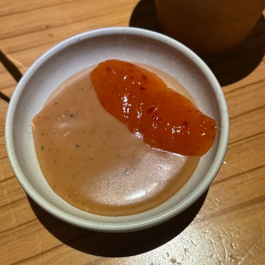 Sauce spread served alongside the shabu-shabu